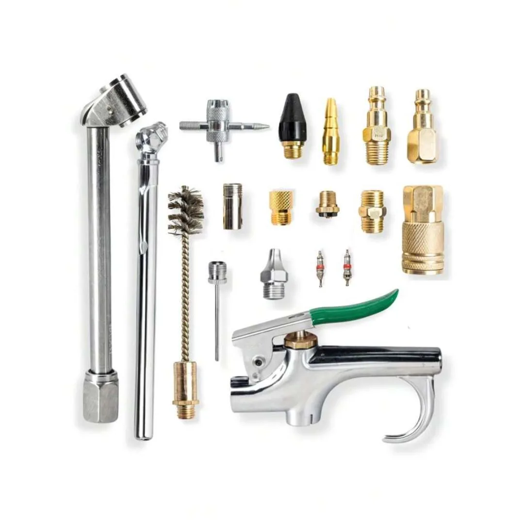 Accesorios compresor de aire – 18 pcs. – acoples pico mide infla - imagen 2