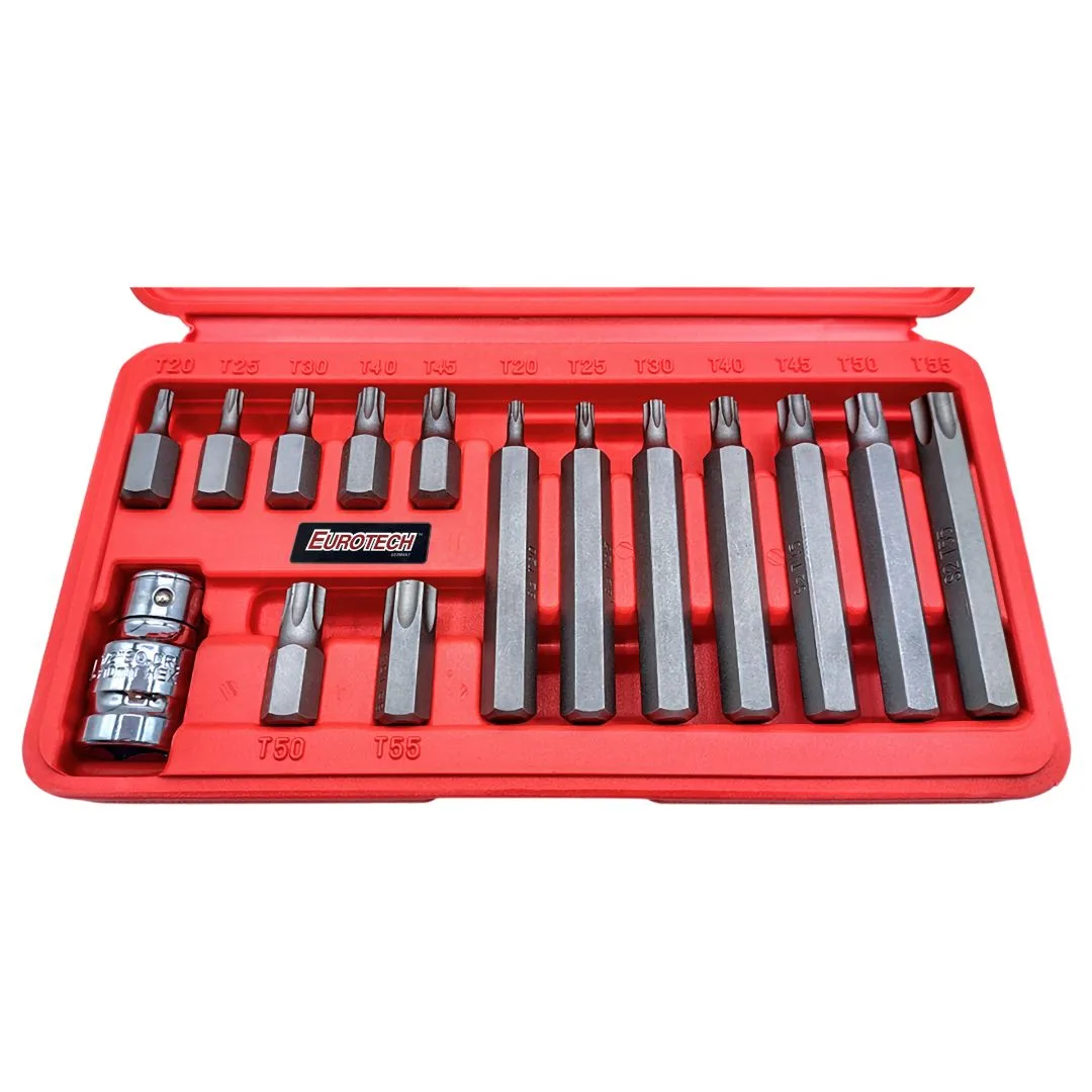 Puntas Torx acero S2 x15 pzs / cortas y largas – T20 a T55 - imagen 2