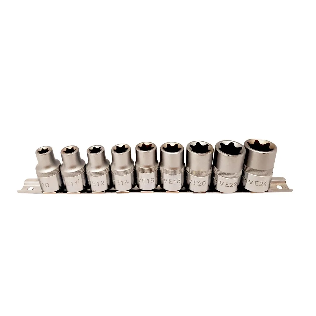 Tubos Torx hembra – encastre 1/2″ – 9 pcs.
