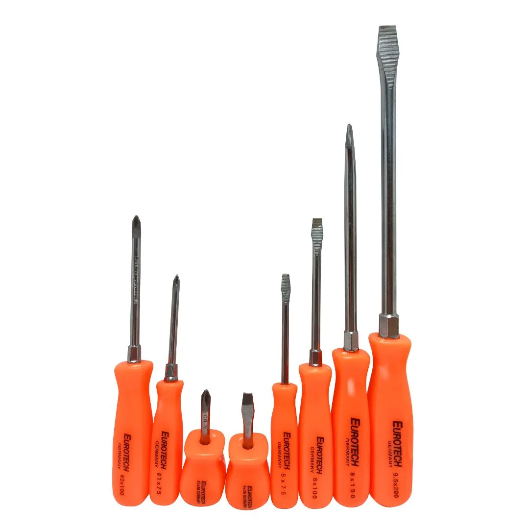 Destornilladores Pro – Plano y Phillips – 8 pcs.