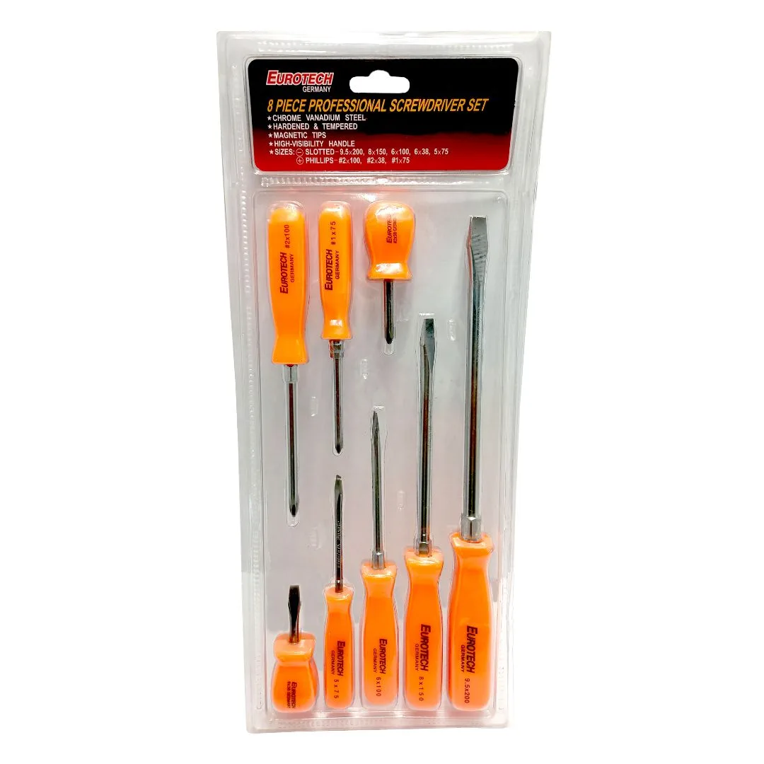 Destornilladores Pro – Plano y Phillips – 8 pcs. - imagen 2