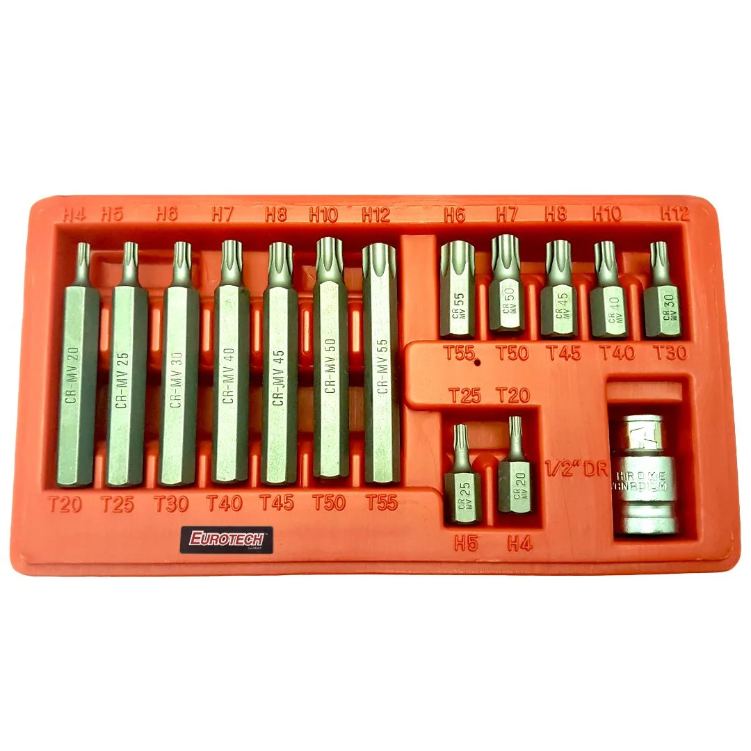 Puntas Torx con guía – 15 pcs.