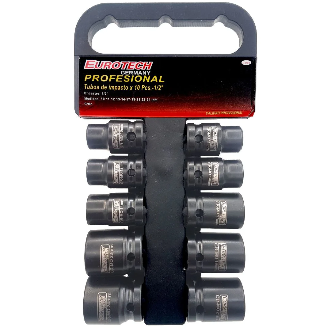 Tubos impacto cortos – 10 a 24 mm. – 10 pcs. - imagen 2