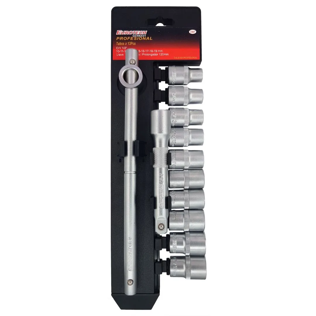 Tubos y extensiones 1/2″ – 13 pcs.