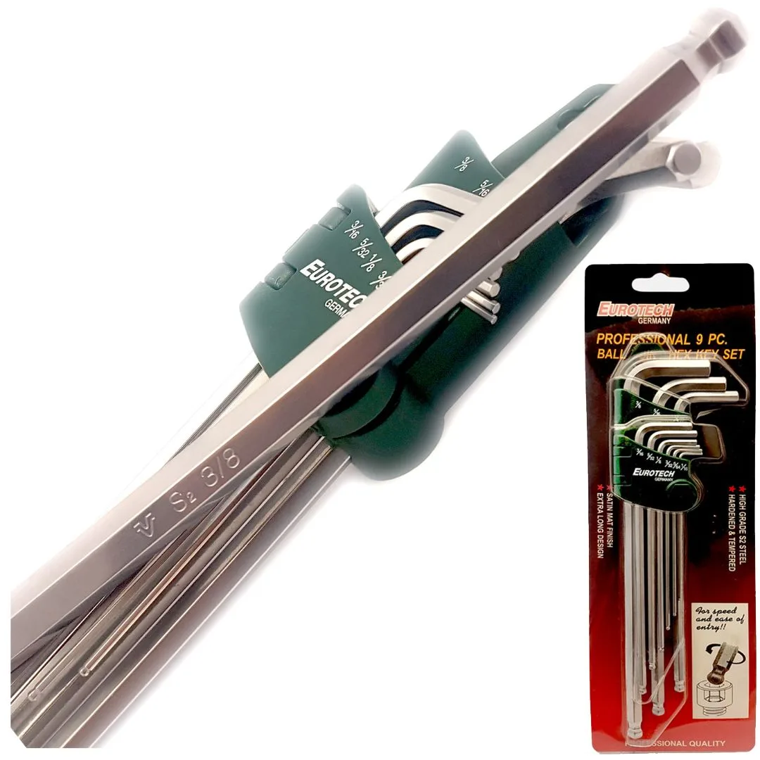 Llaves Allen en pulgadas – 9 pcs.