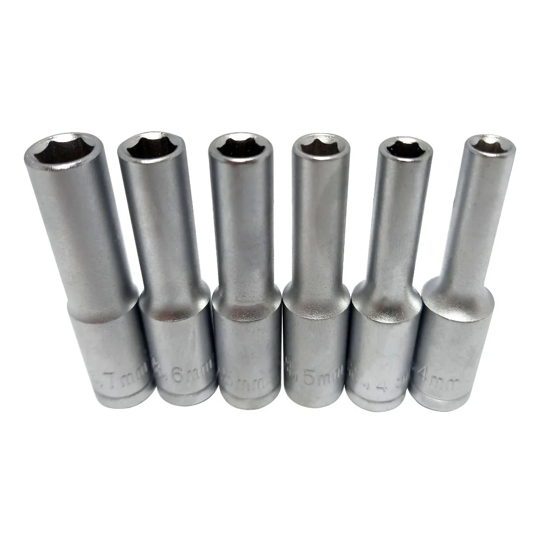 Tubos largos 1/4″ – 4 a 7 mm. – 6 pcs.
