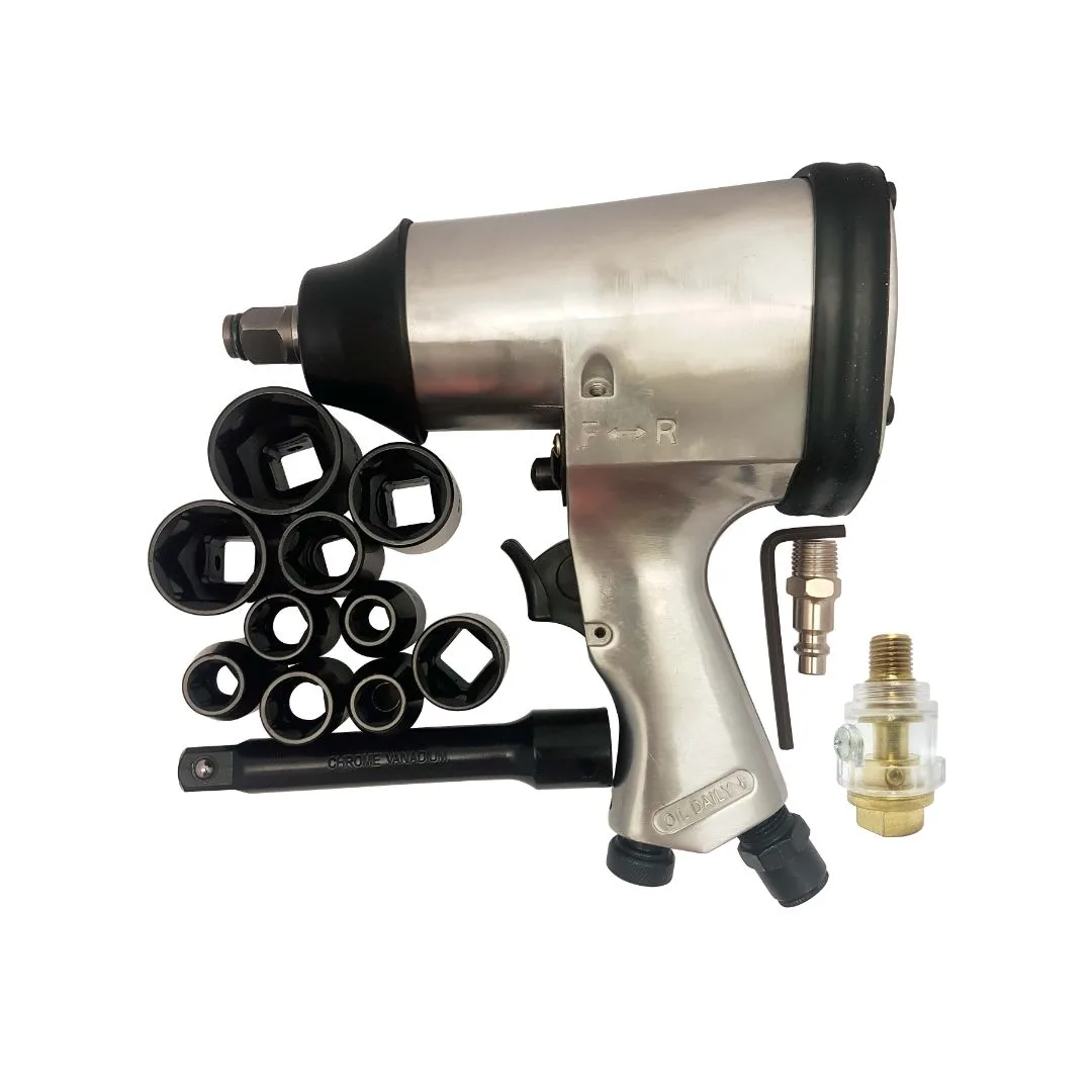Pistola llave de impacto neumática – 1/2″ – Con tubos y accesorios - imagen 2