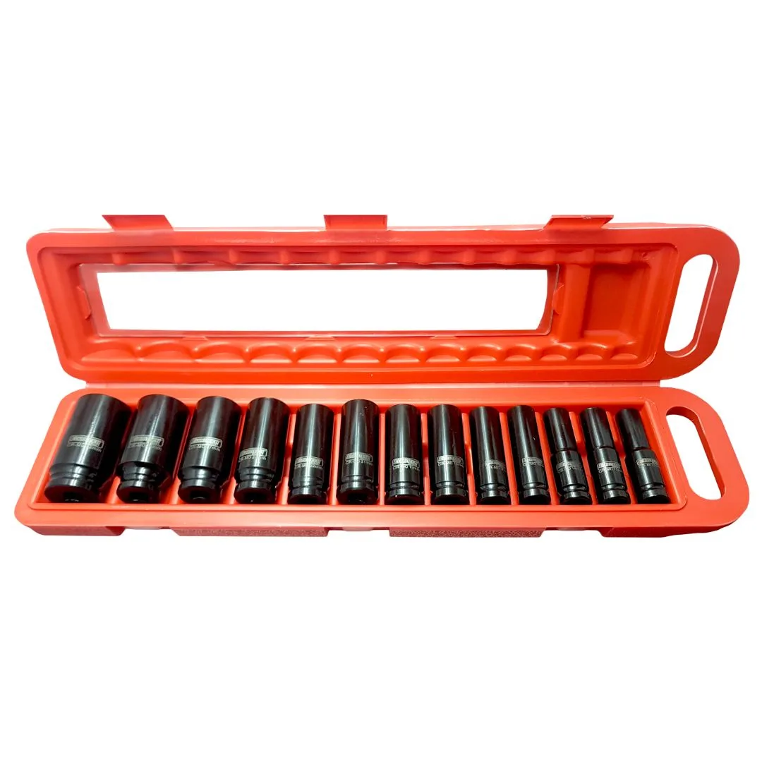 Tubos impacto largos 1/2″ – 10 a 32 mm. – de Molibdeno – 13 pcs.