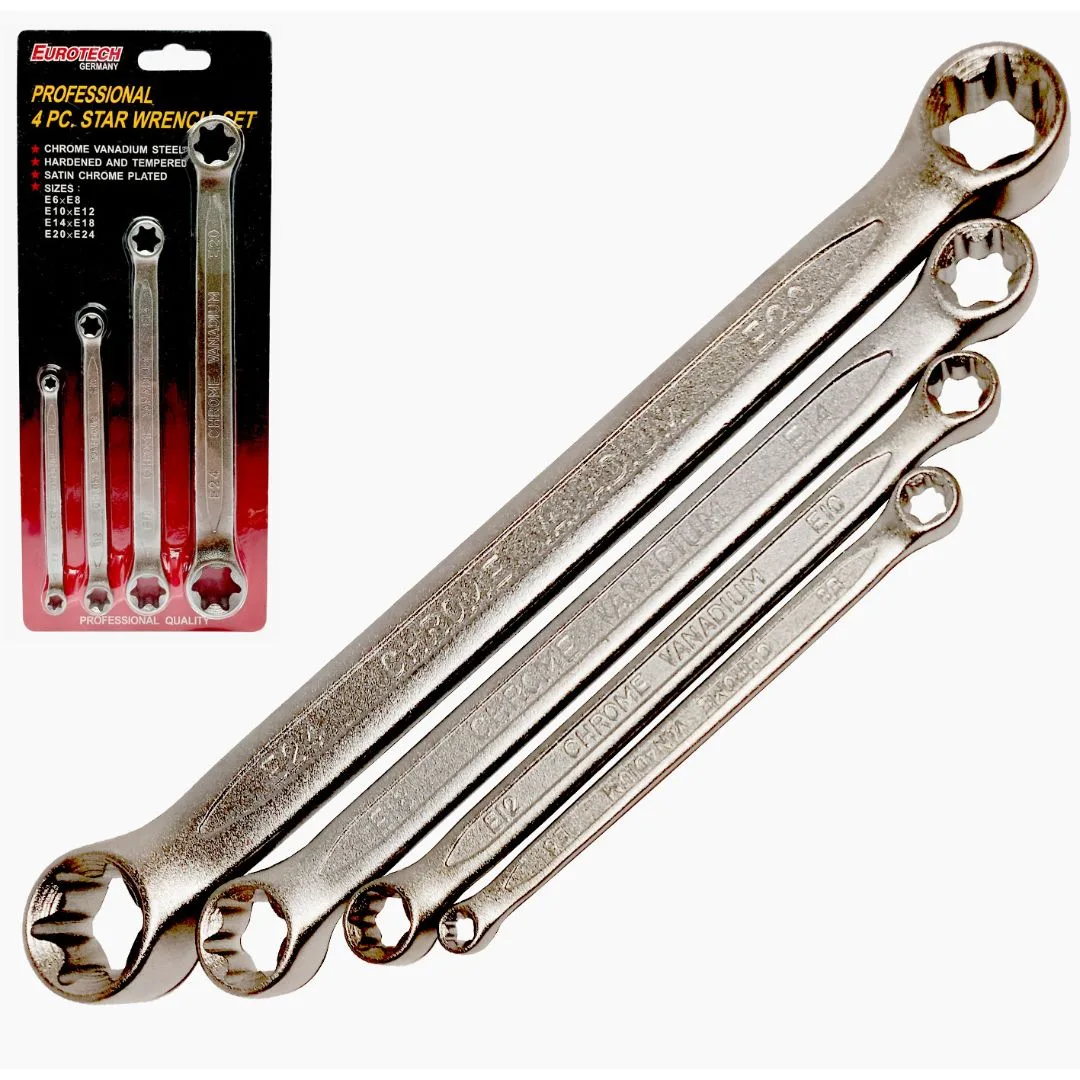 Llaves Torx – E6 a E24 – 4 pcs.