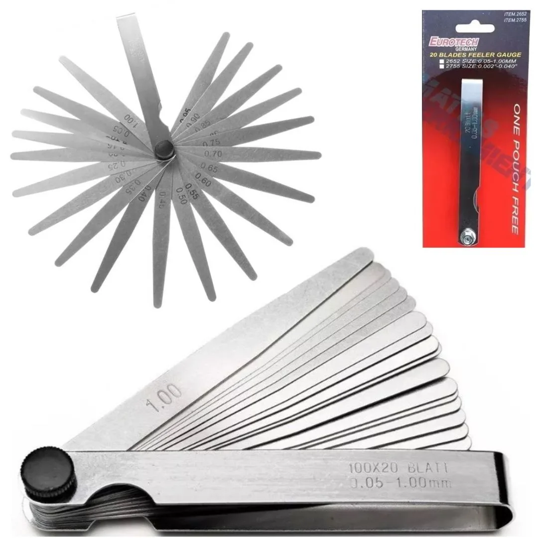 Galgas para válvulas – 0,05 a 1 mm. – 20 pcs.
