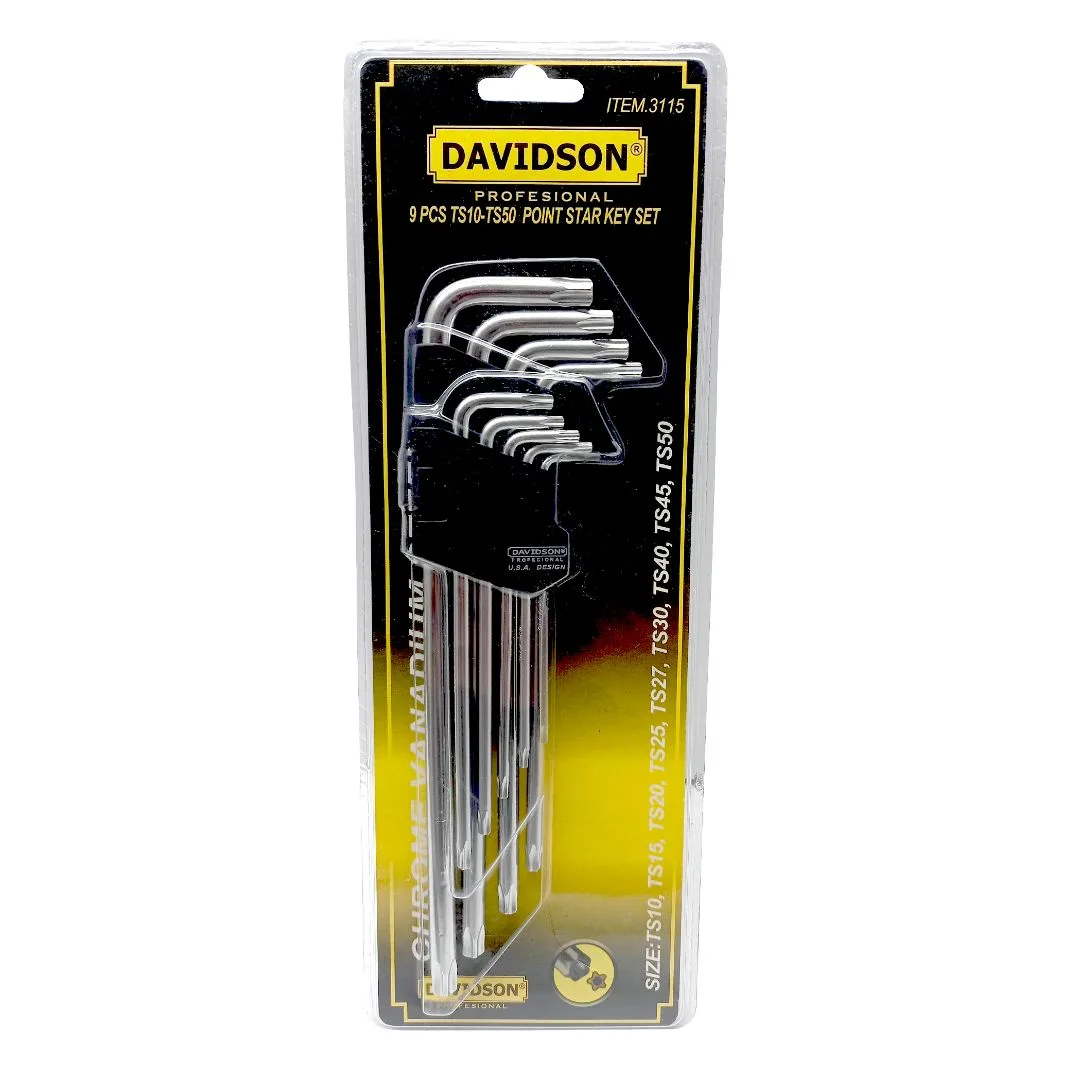 Llaves largas Torx 5 alas – 9 pcs.