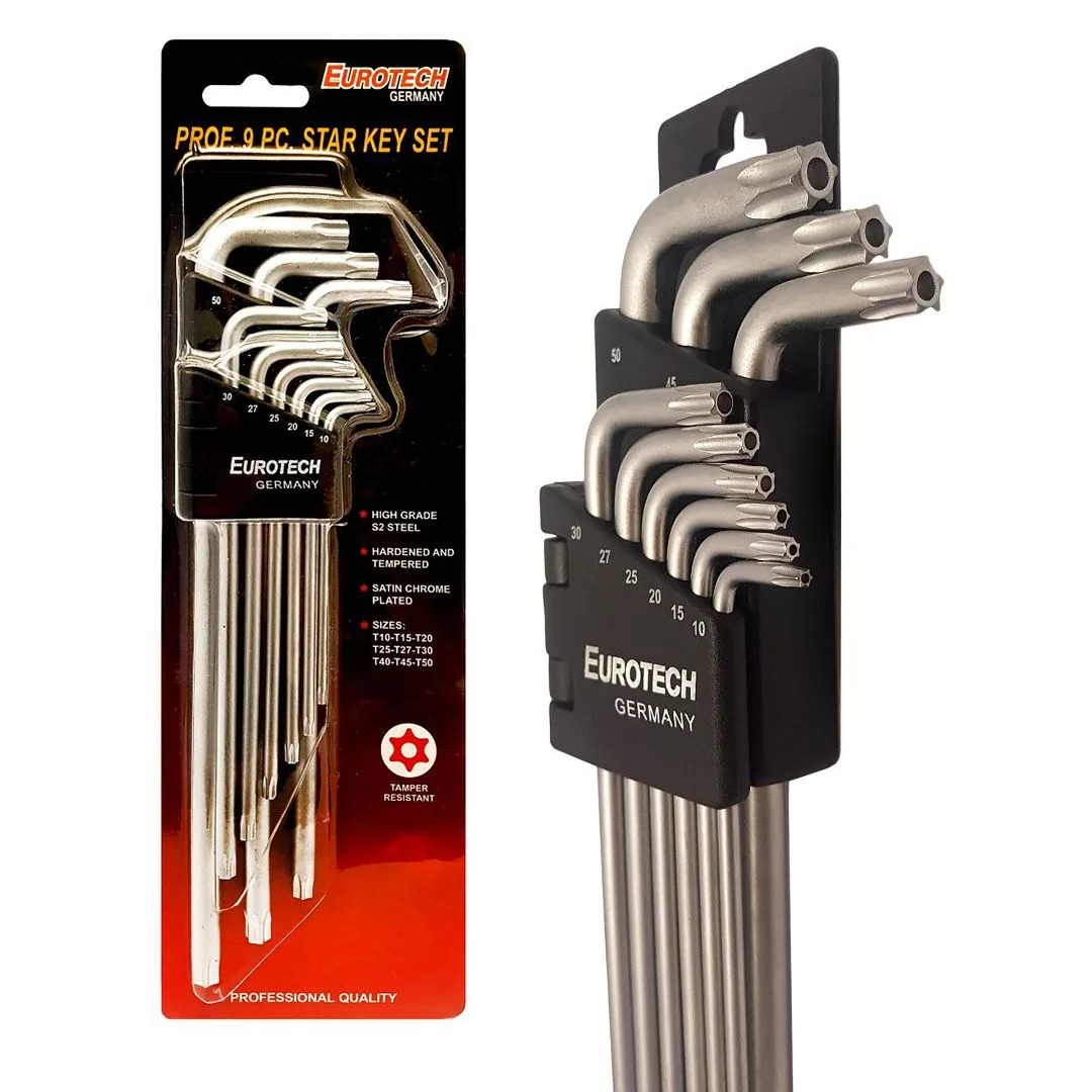 Llaves Torx 6 alas – 9 pcs.