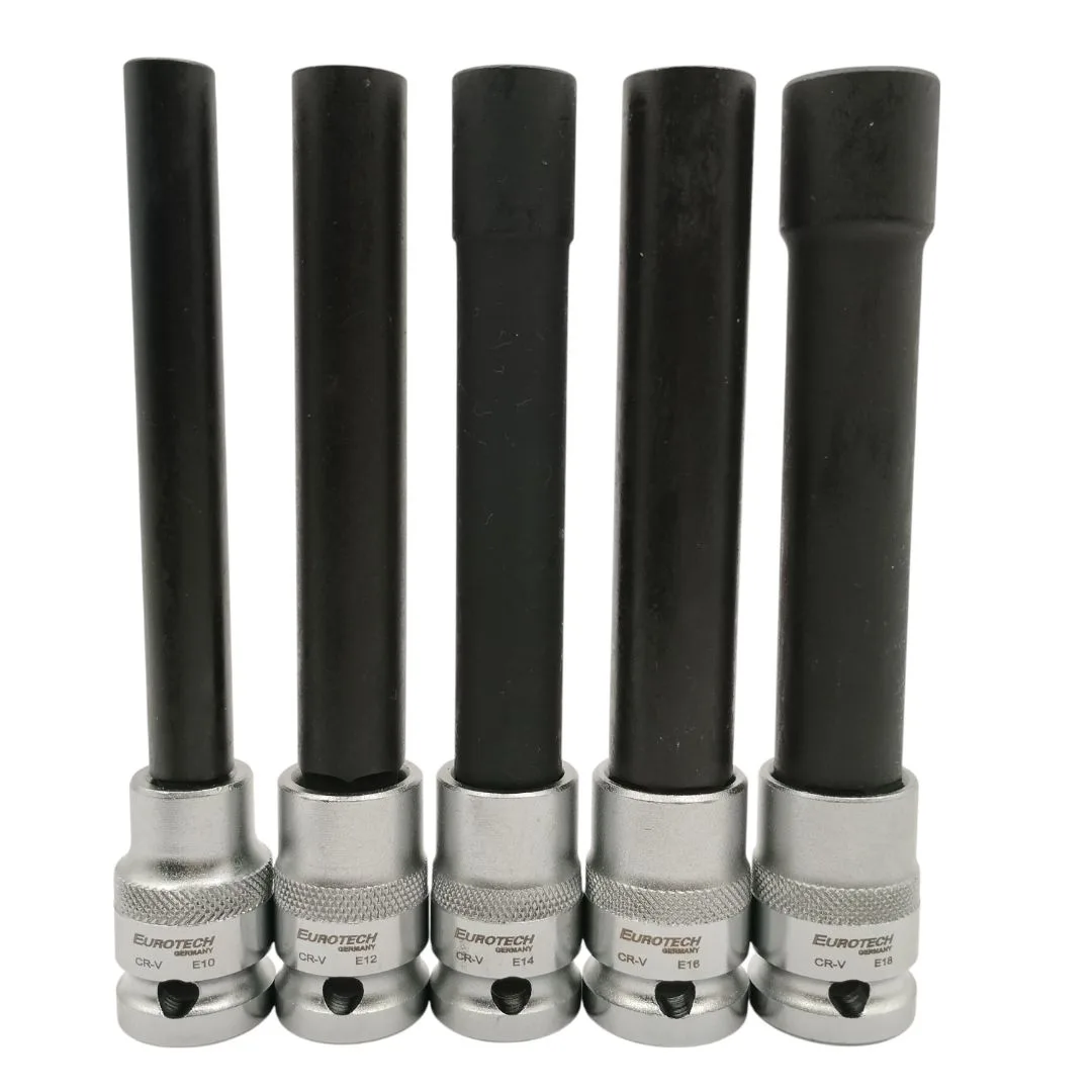 Puntas torx con dado – extra largas – encastre 1/2″ – 5 pcs. - imagen 3