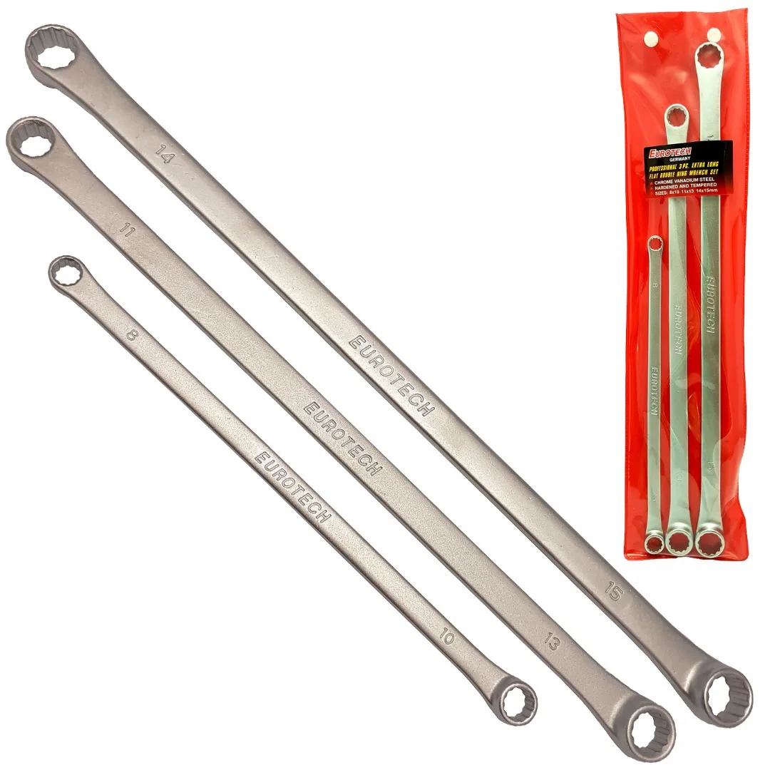 Llaves estriadas extra largas – 3 pcs. – 8 a 15 mm.