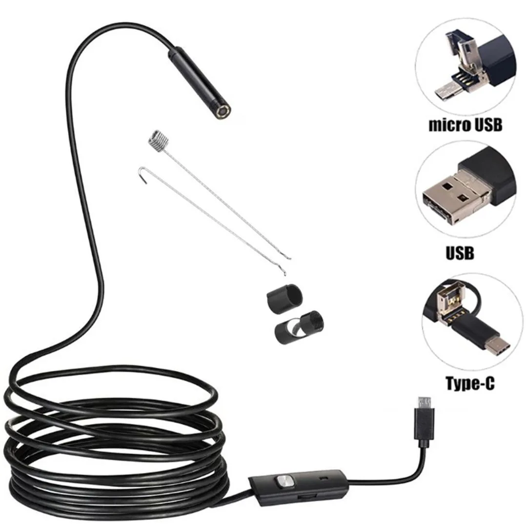 Cámara endoscópica Led 5 metros impermeable – USB / USB-C