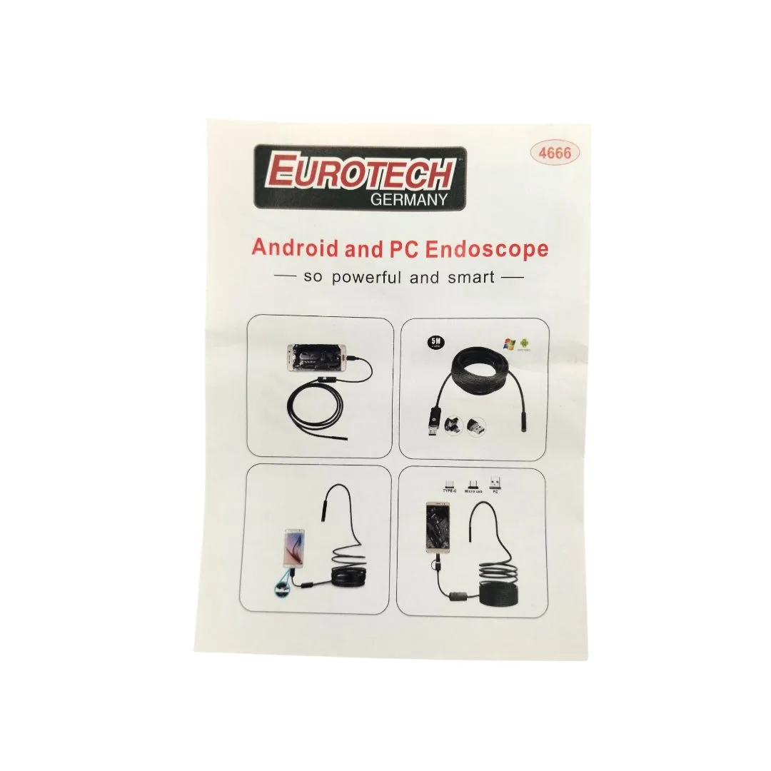 Cámara endoscópica Led 5 metros impermeable – USB / USB-C - imagen 5