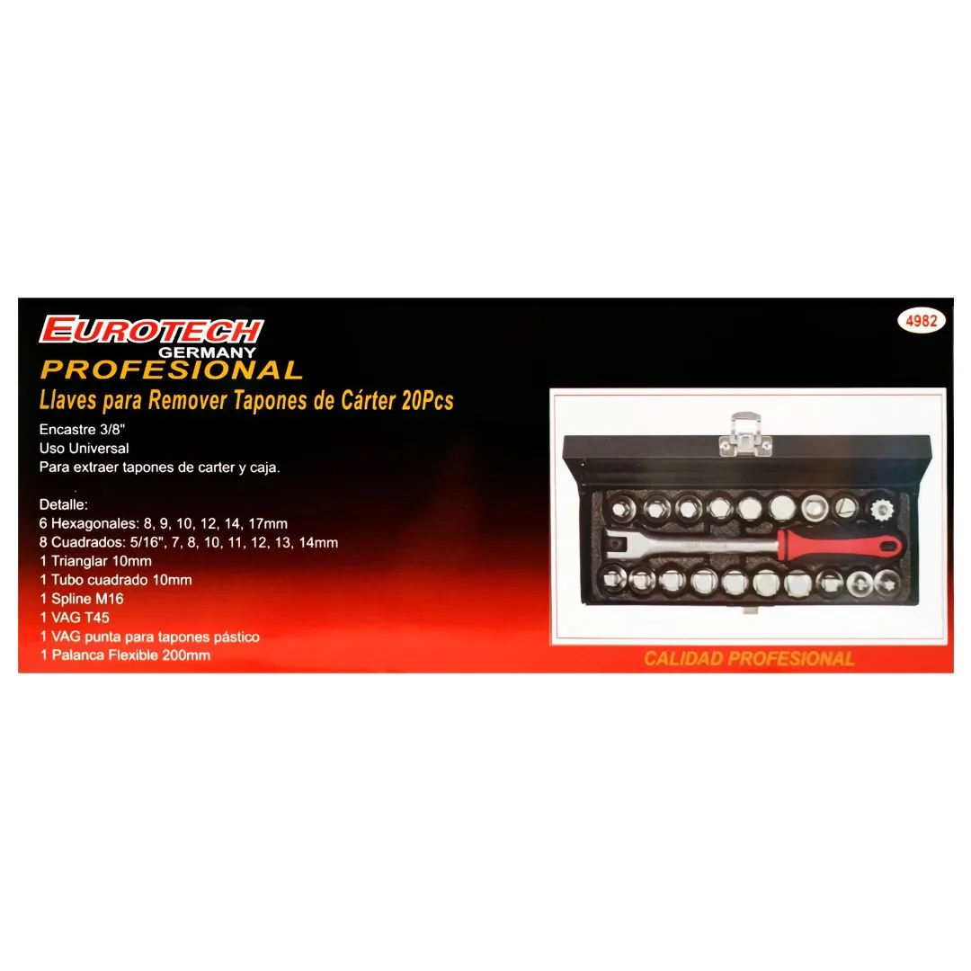 Extractor tapón de cárter + mango fuerza – 20 pcs. - imagen 3