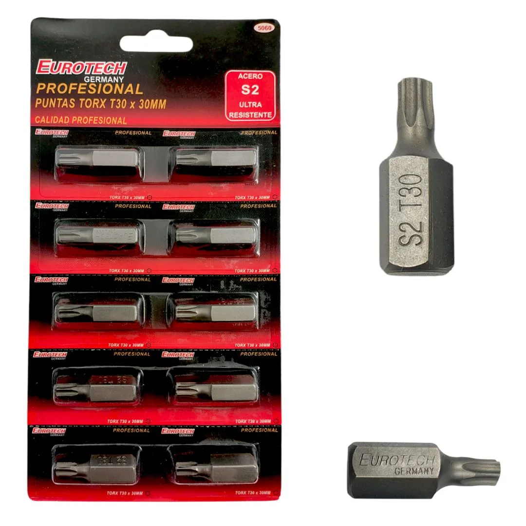 Puntas cortas Torx – T30 – Blister x10 u.