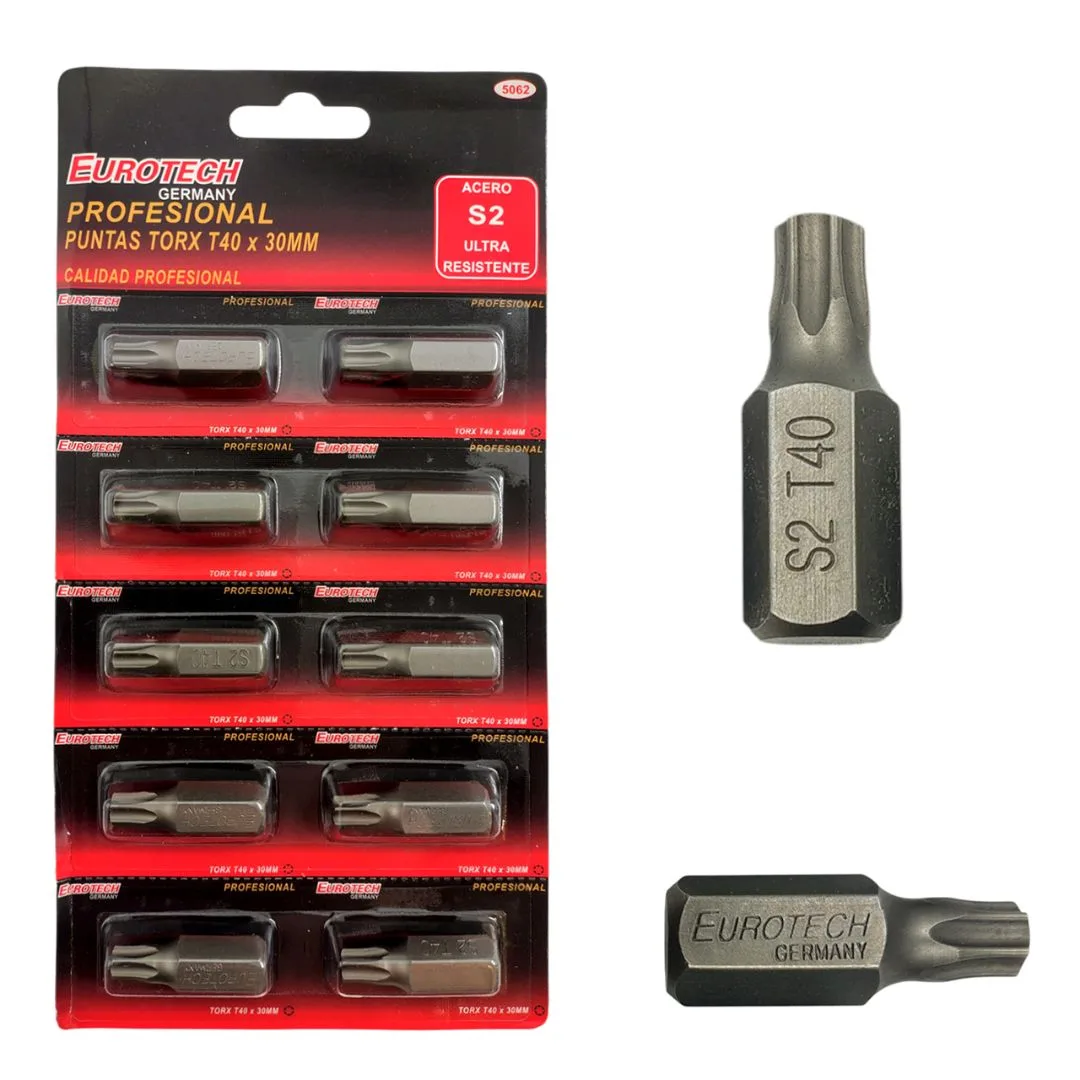 Puntas cortas Torx – T40 – Blister x10 u.
