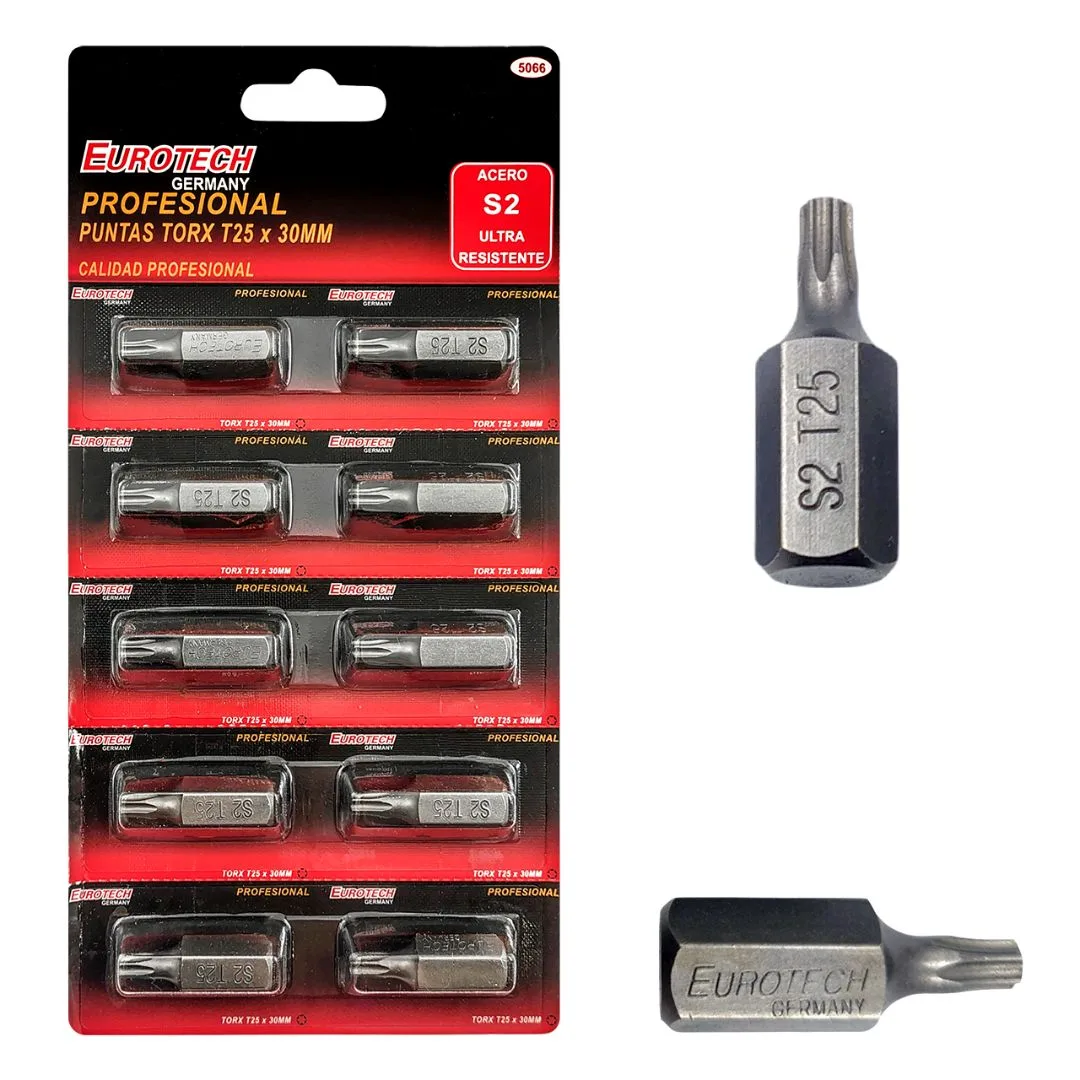 Puntas cortas Torx – T25 – Blister x10 u.