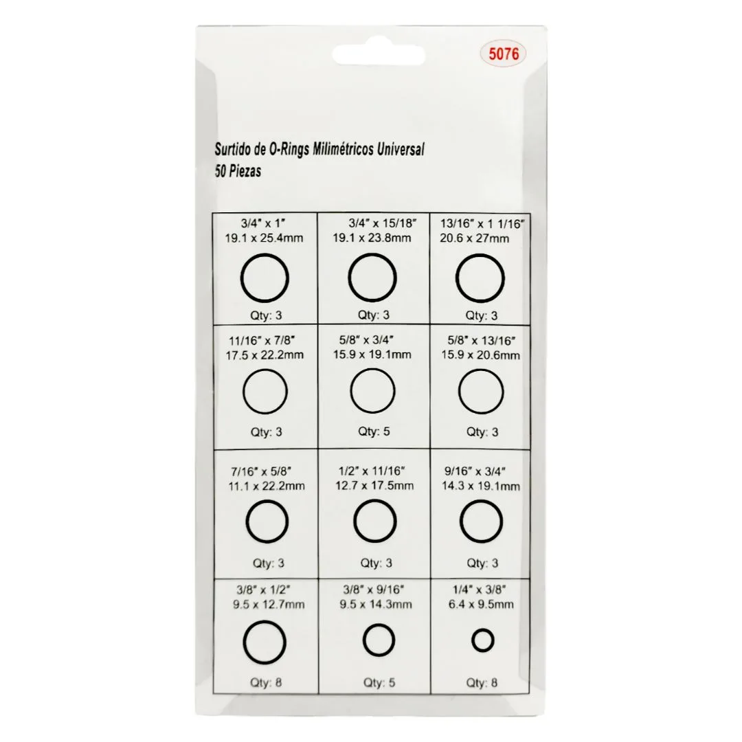 Orings universales – surtido 50 pzs. – En milímetros - imagen 3