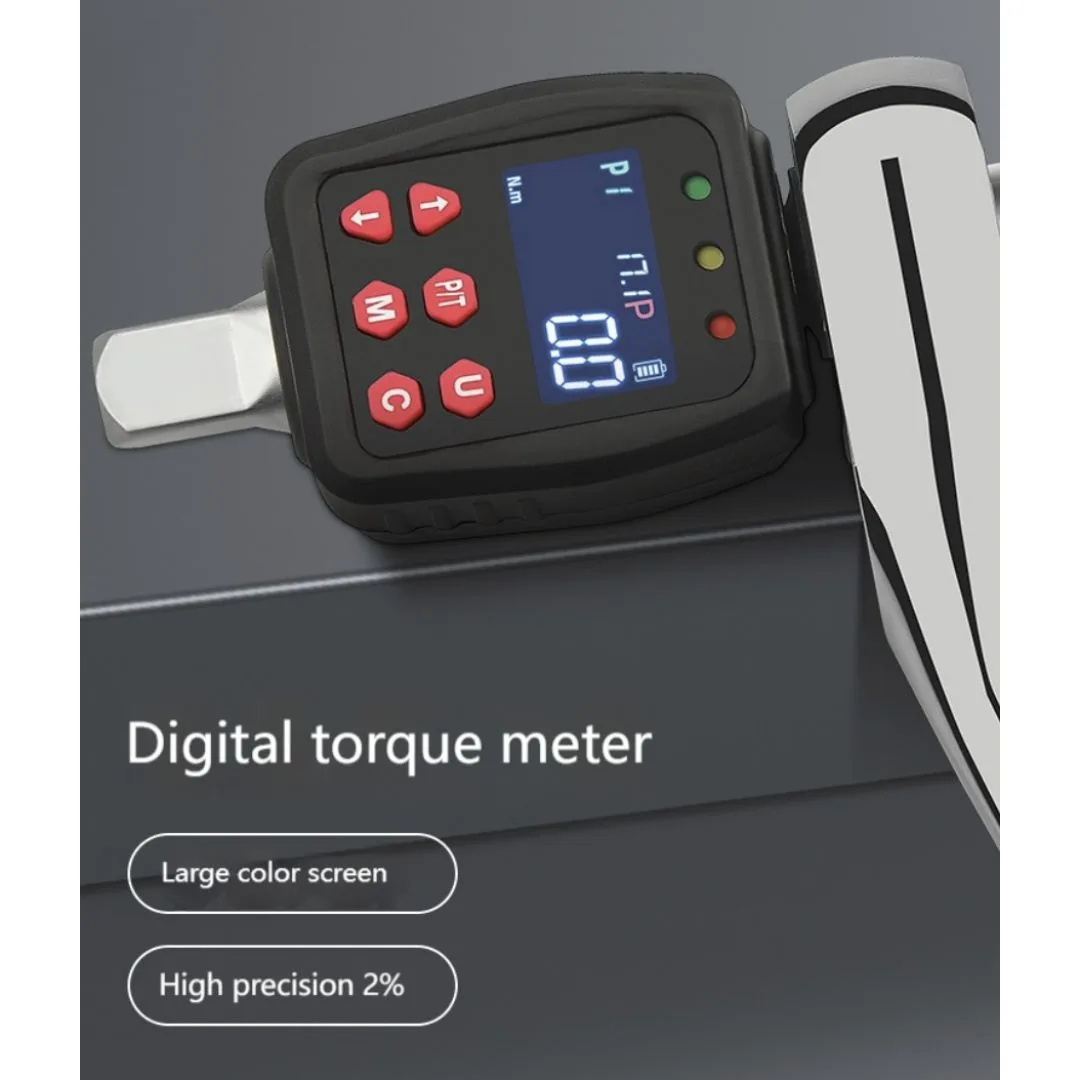 Torquímetro digital 200 Nm | Enc. 1/2″ + adaptadores 3/8″ 1/4″ - imagen 8