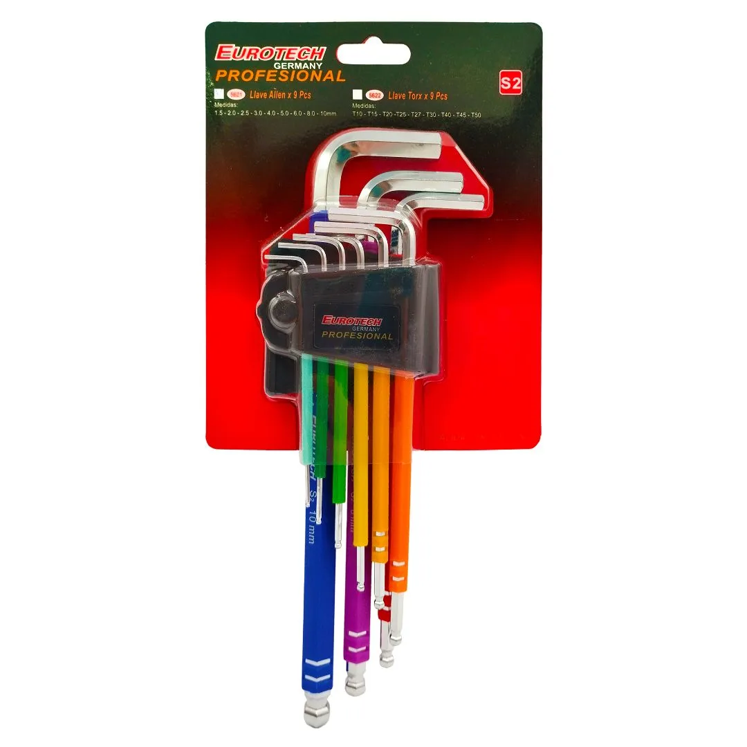 Llaves Allen en Acero S2 – 1.5 a 10 mm – 9 pcs. - imagen 2