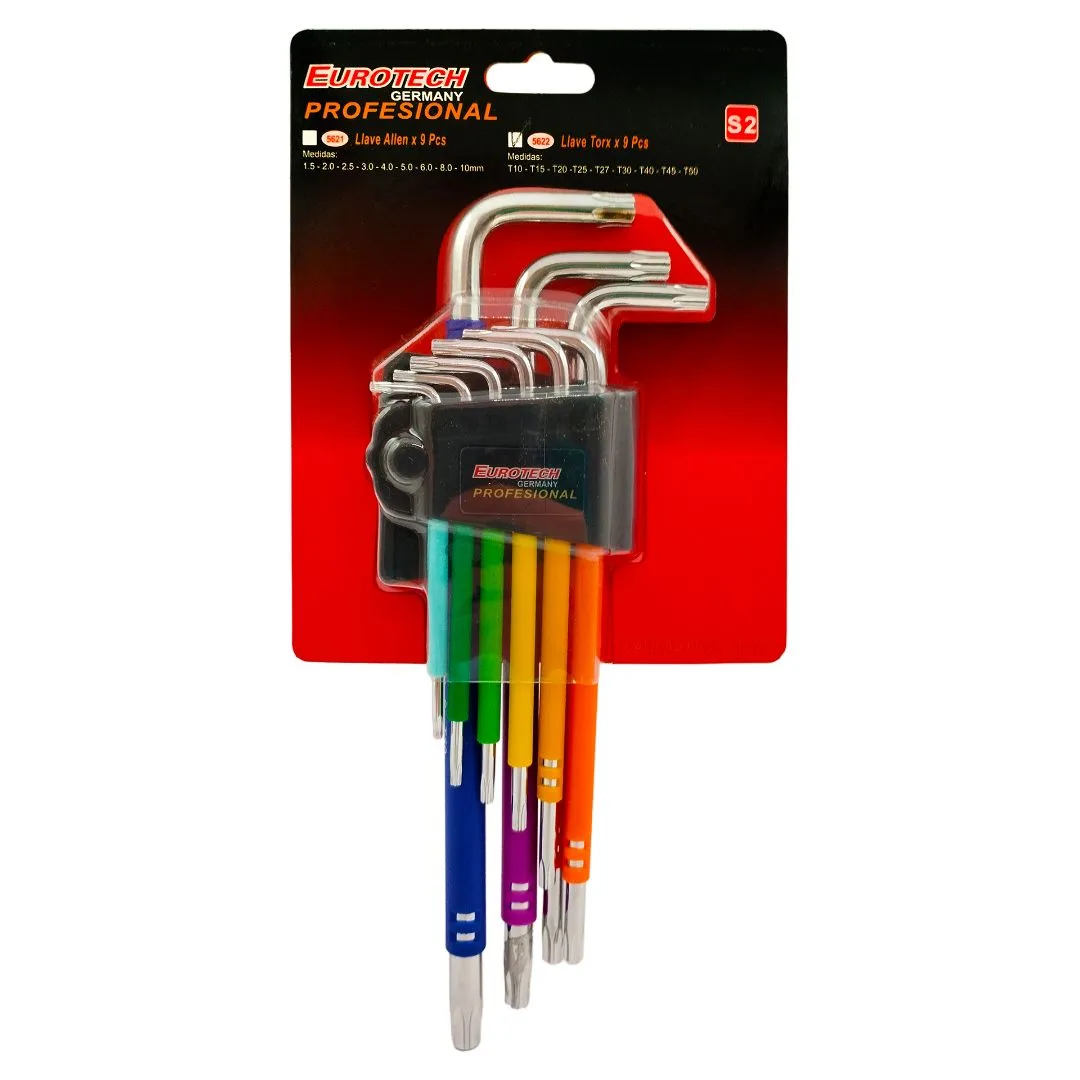 Llaves Torx en Acero S2 – T10 a T50 – 9 pcs. - imagen 2