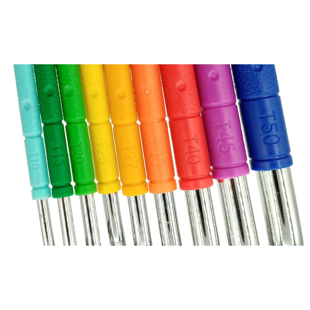 Llaves Torx en Acero S2 – T10 a T50 – 9 pcs. - imagen 4