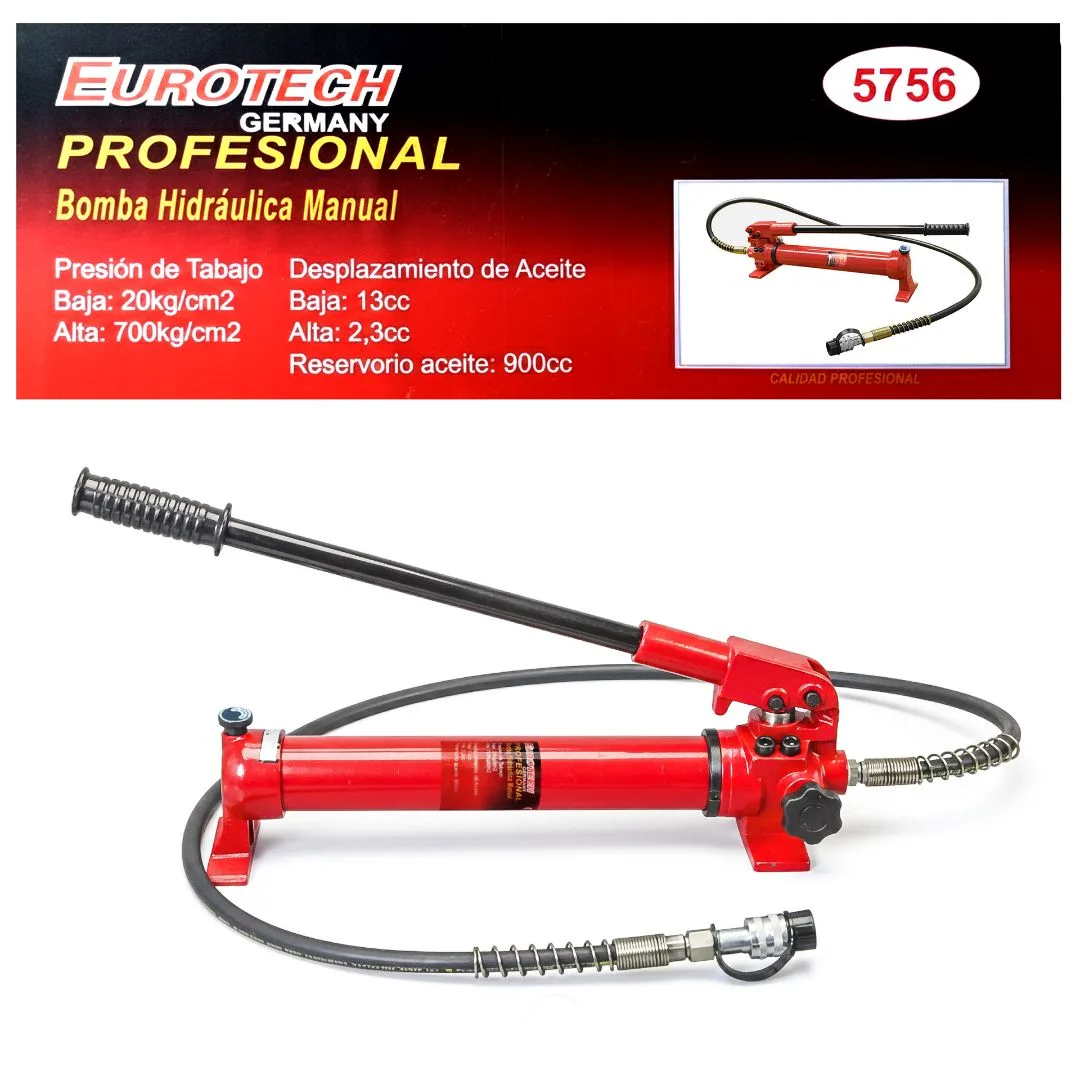 Bomba Hidráulica Manual – 20 a 700 Kg/cm2