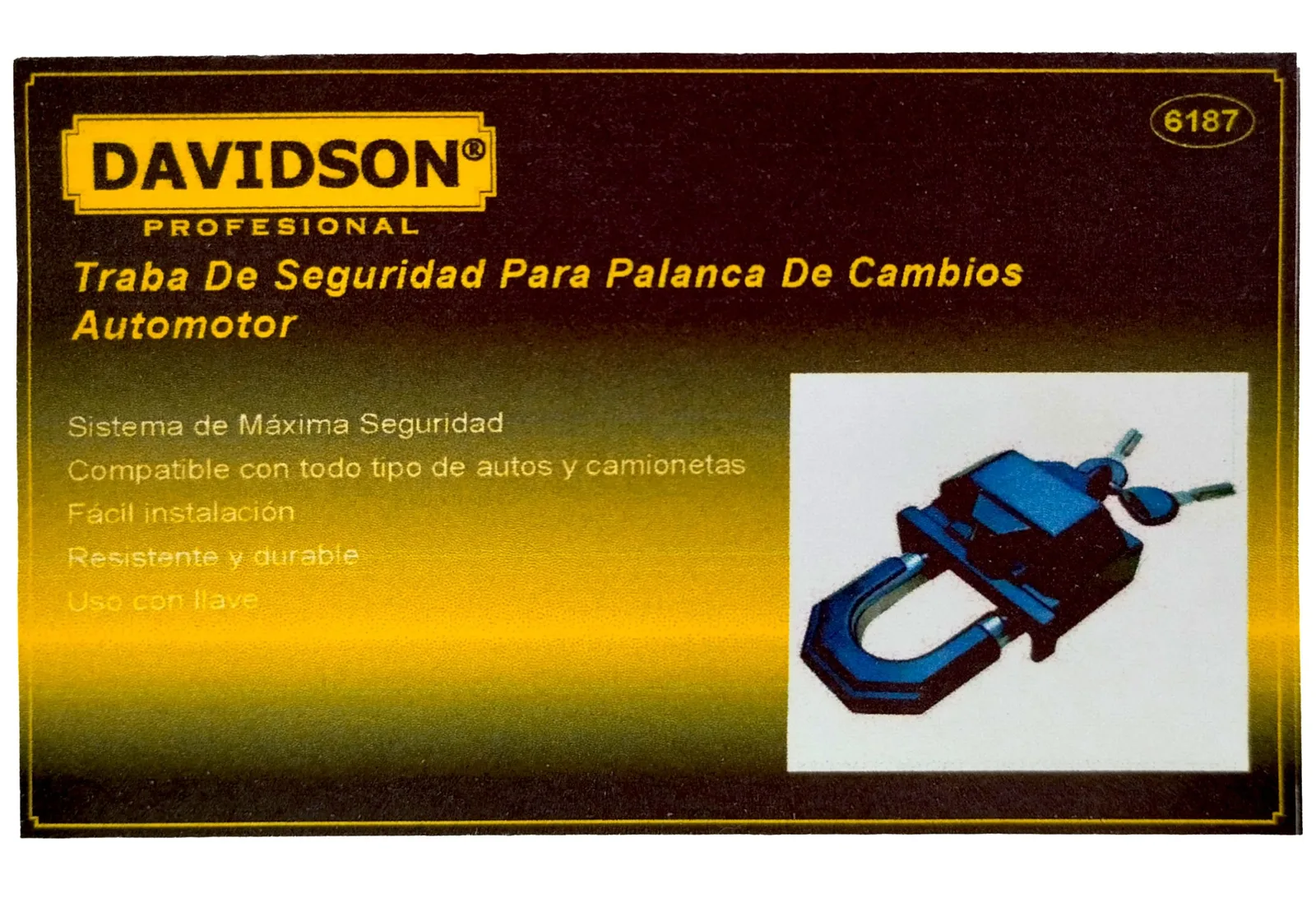 Traba de seguridad p/ palanca de cambios - imagen 2