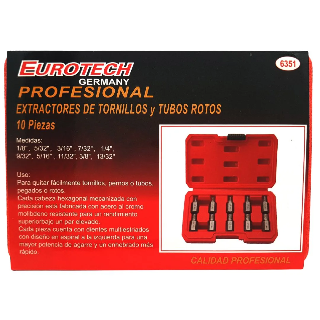 Extractor de tornillo roto – 10 pcs. - imagen 2
