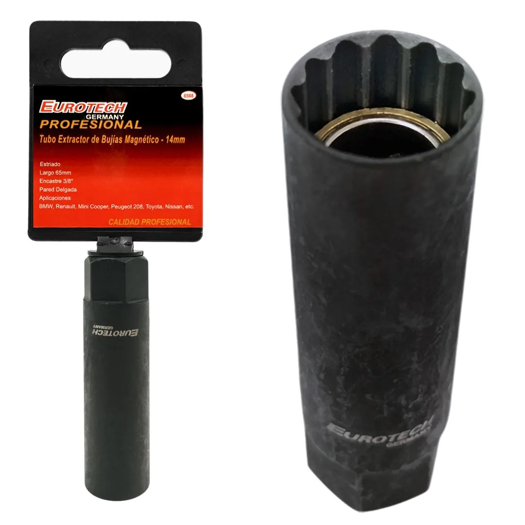 Extractor de bujías magnético – Enc. 3/8″ – 14 mm