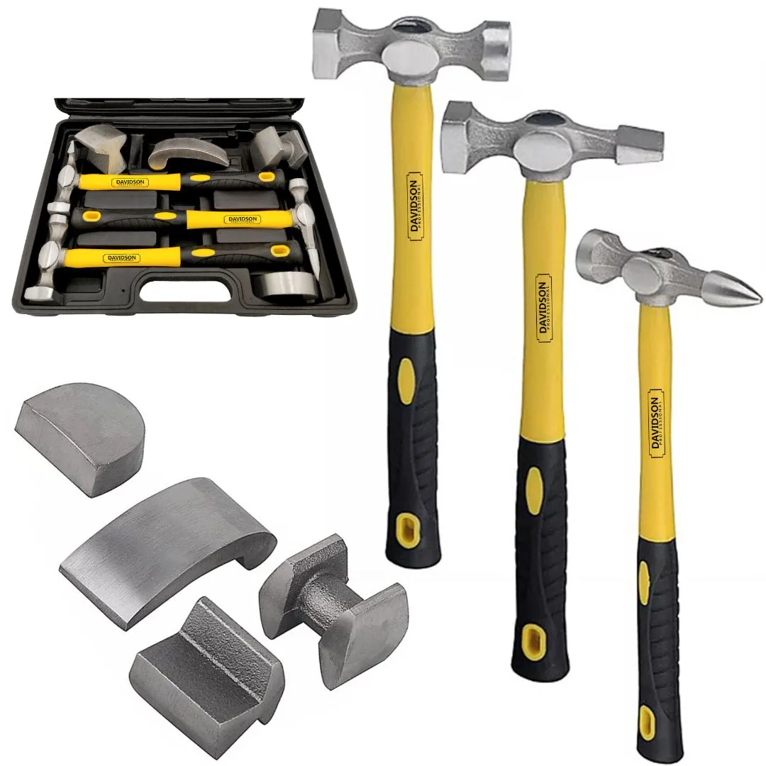 Martillos y aguantadores abolladuras chapista – 7 pcs.