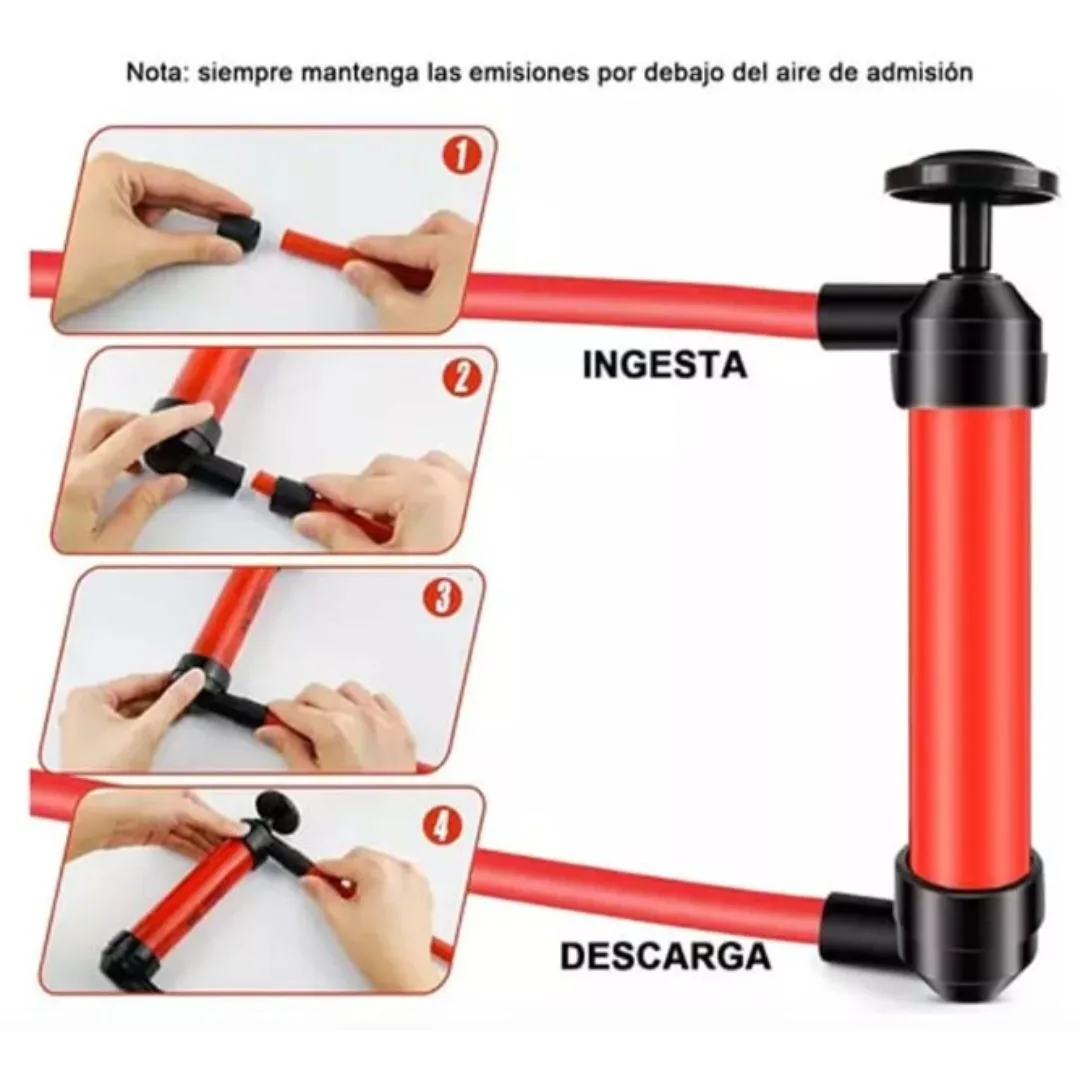Trasvasador líquidos + Inflador – 2 En 1 – Bomba Sifón - imagen 4