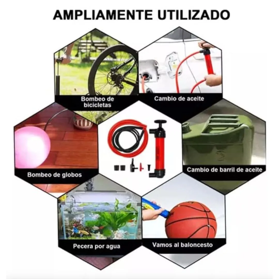 Trasvasador líquidos + Inflador – 2 En 1 – Bomba Sifón - imagen 5