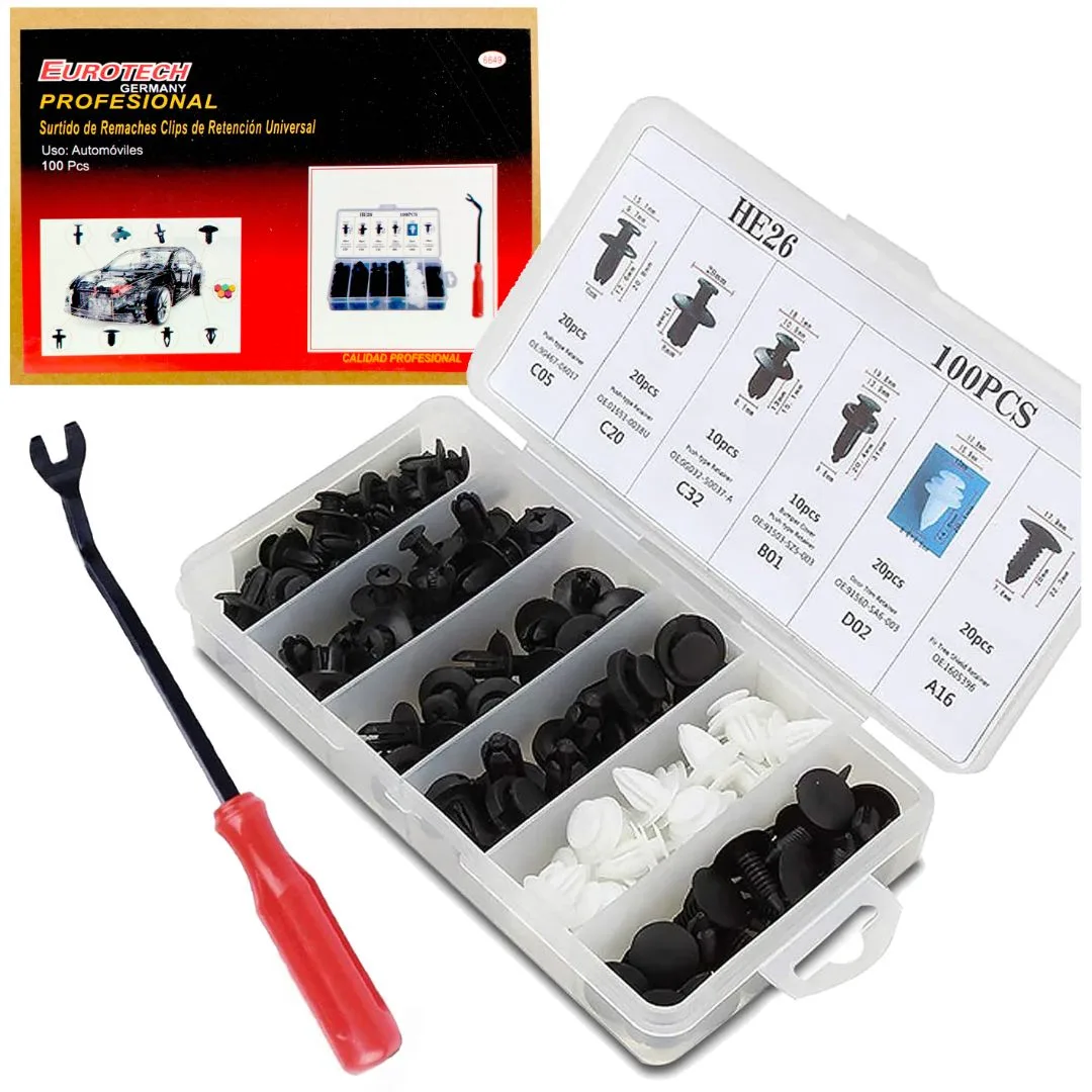 Grampas tapizado paneles + destapizador – 100 pcs.