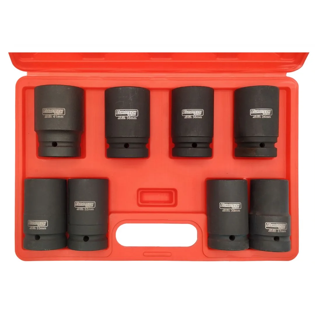 Dados Impacto 8cm – Encastre 1″ – 27 a 41mm. – 8 pcs.