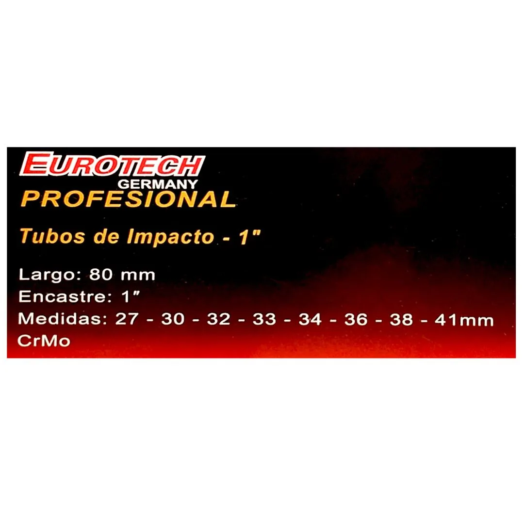 Dados Impacto 8cm – Encastre 1″ – 27 a 41mm. – 8 pcs. - imagen 3