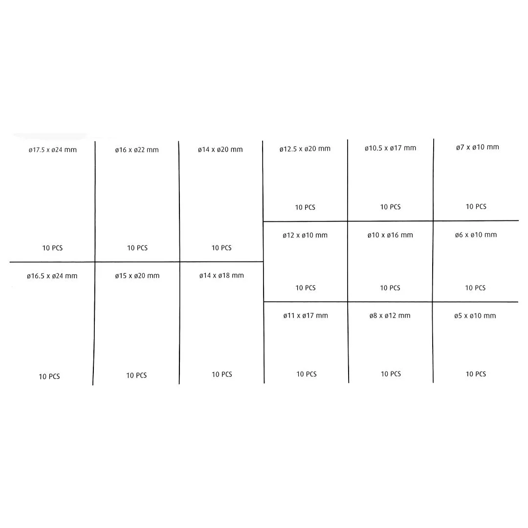 Surtido arandelas planas cobre – 150 pzs. - imagen 3