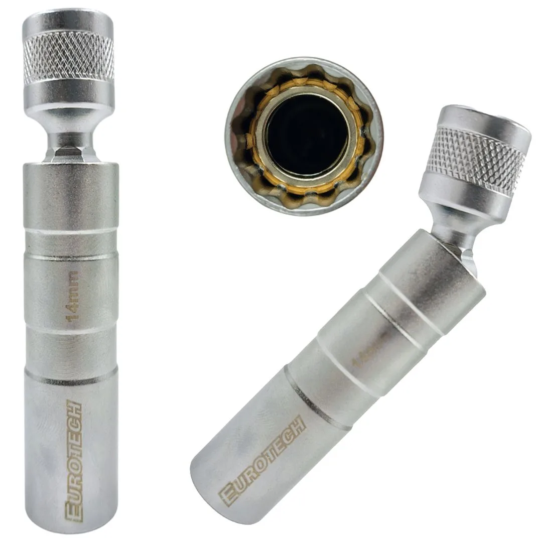 Dado sacabujía articulado – 14 mm x 95 mm (largo) – Enc. 3/8″