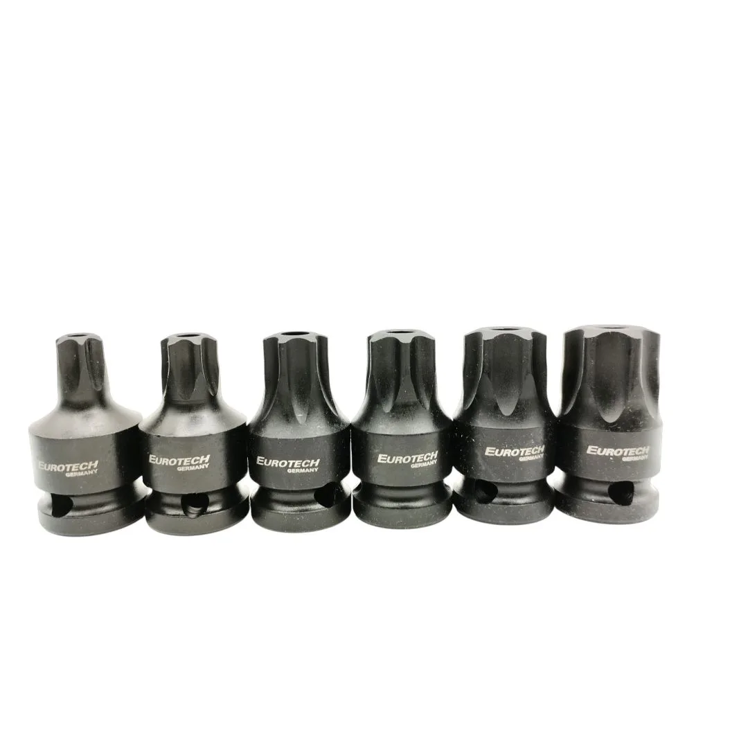 Puntas Torx con guía (Tamper) – T55 a T100 – Enc. 1/2″ – 6 pzs. - imagen 2