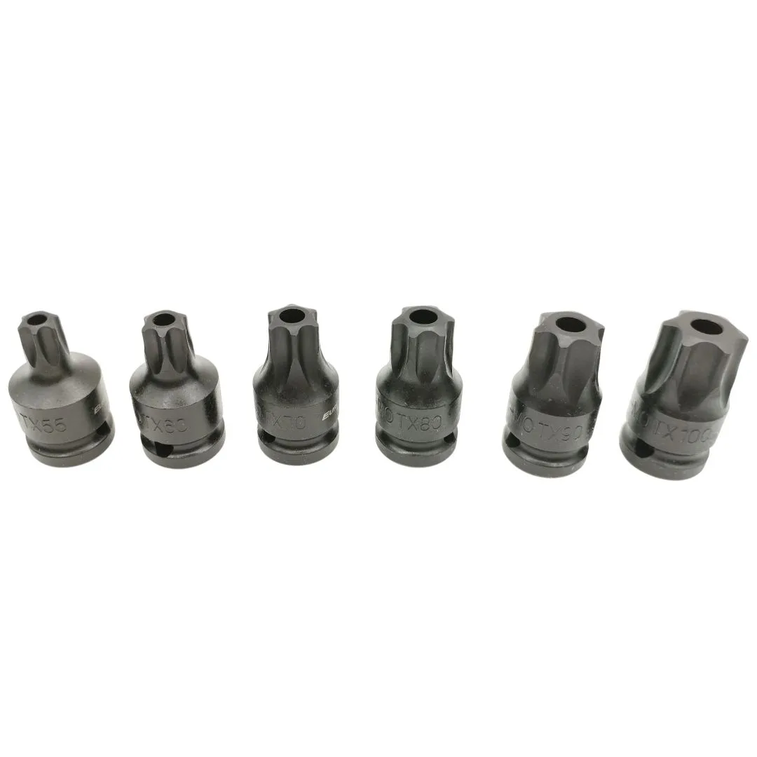 Puntas Torx con guía (Tamper) – T55 a T100 – Enc. 1/2″ – 6 pzs. - imagen 3