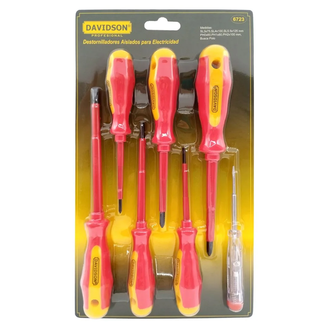 Destornilladores aislados – electricidad – 7 pcs. - imagen 3