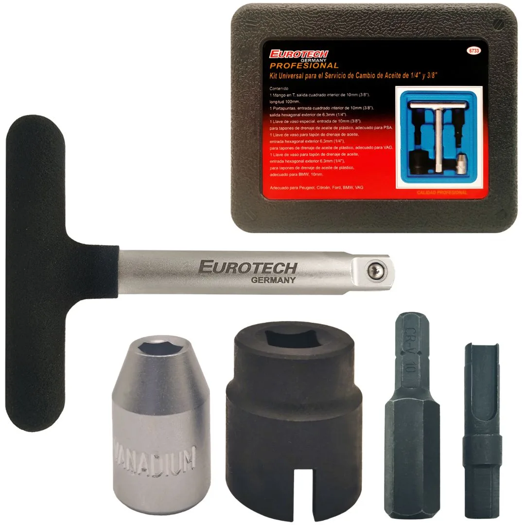 Kit llaves cambio de aceite 1/4″ y 3/8″