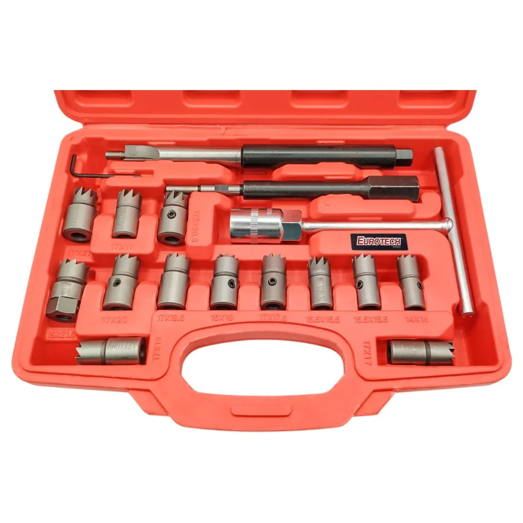 Fresas rectificado asiento inyectores – 17 pcs.