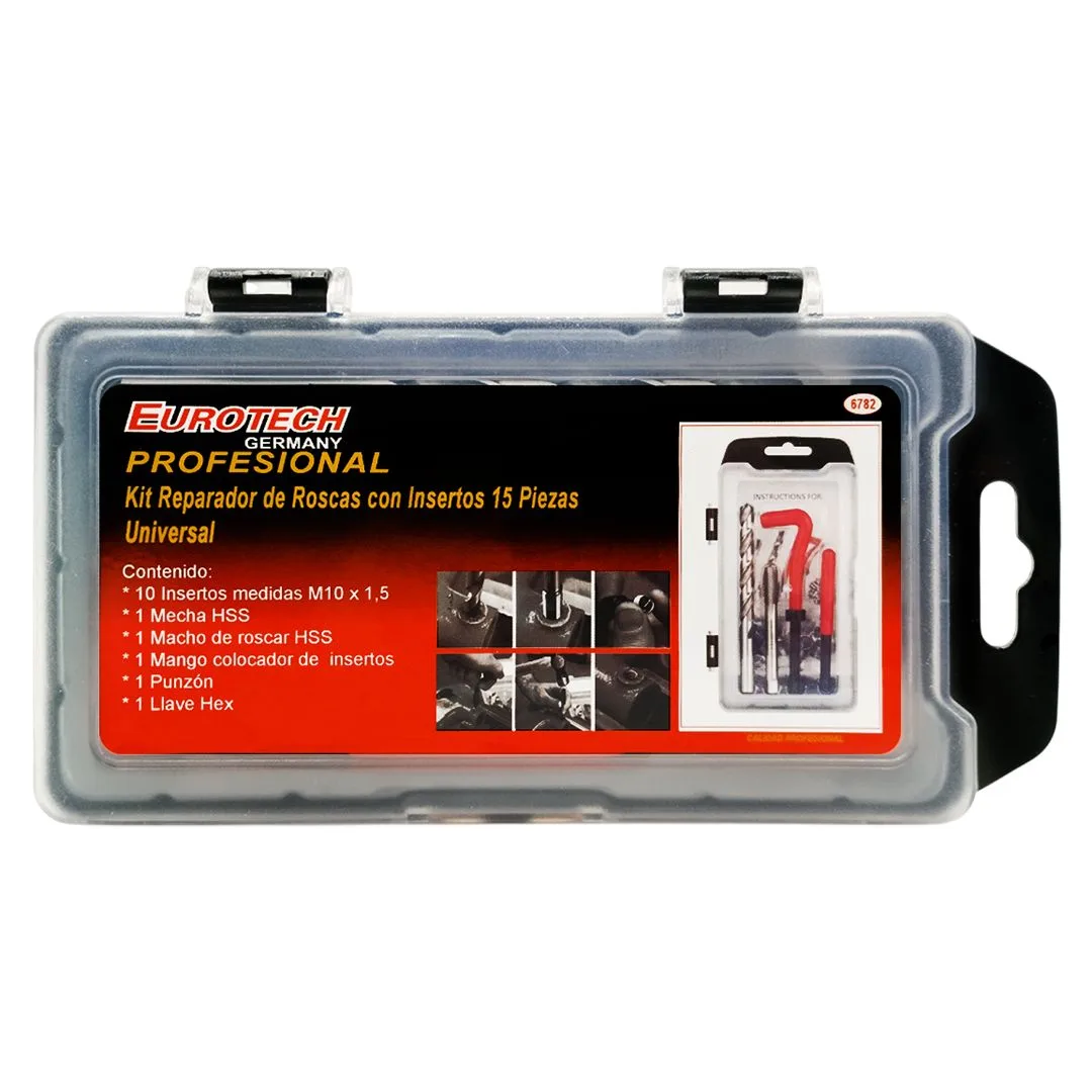 Insertos de rosca – M10x1.5×10.8 mm – Kit 15 pcs.