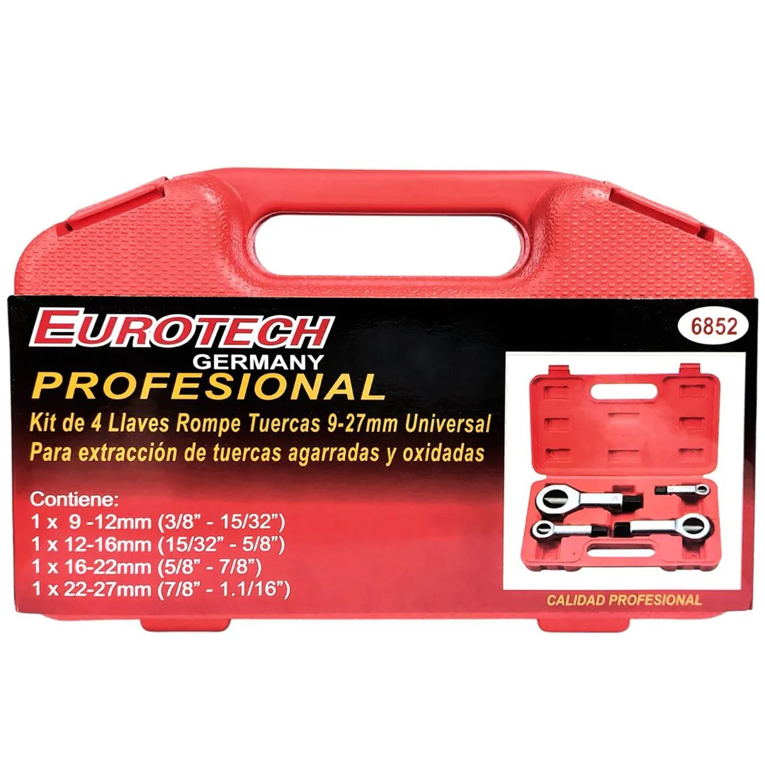 Kit llaves rompe tuercas 9 a 27 mm – 4 pzs. - imagen 2