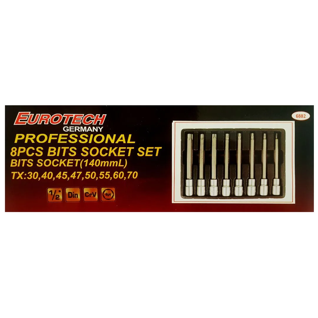 Puntas Torx largas – Encastre 1/2″ – 8 pcs. - imagen 3