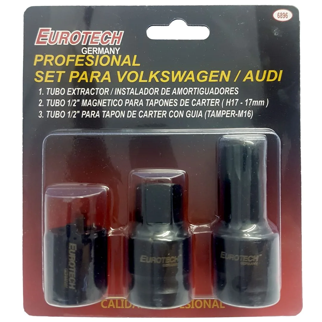 Tubos tapón de carter y amortiguadores – VW y Audi – 3 pcs.